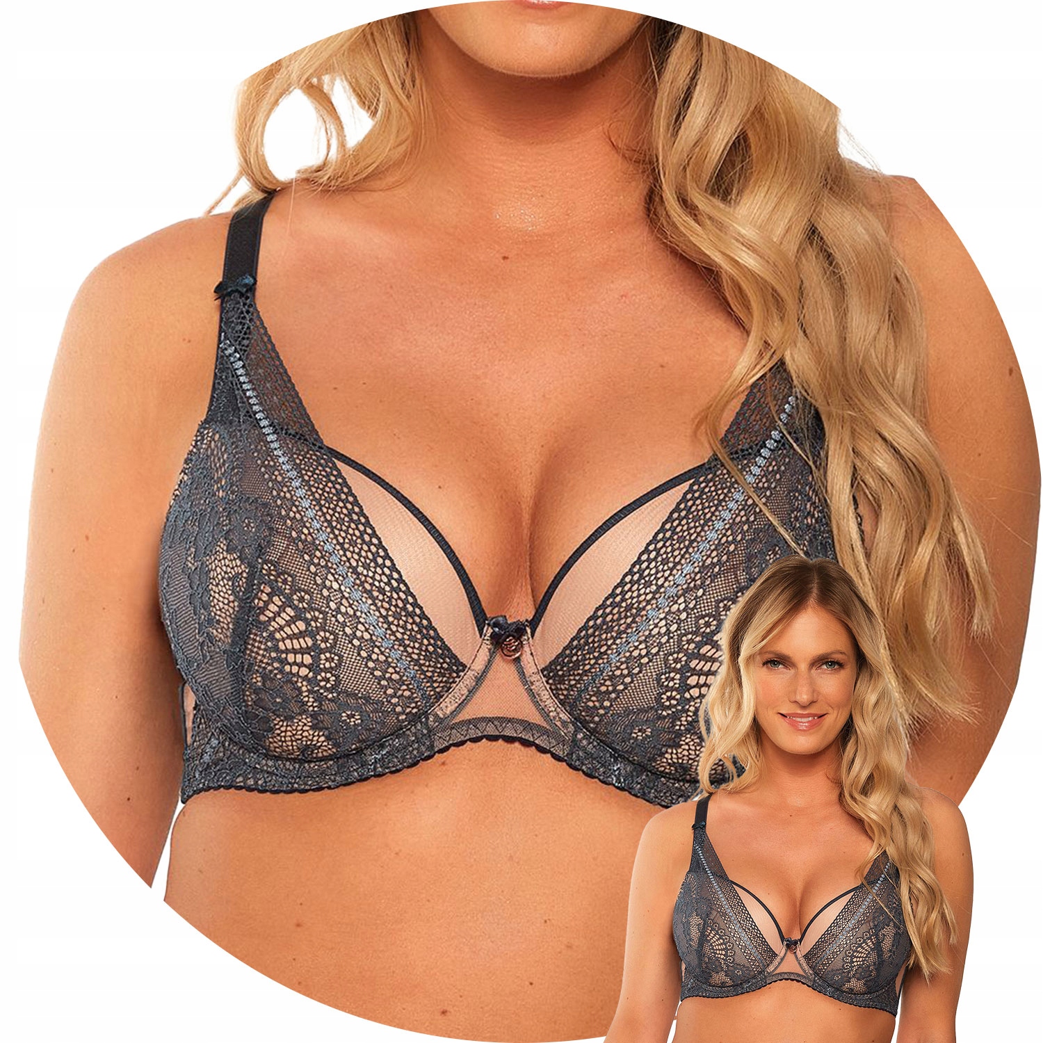 Gaia 1232 Catalina Push-up podprsenka modrá 65D