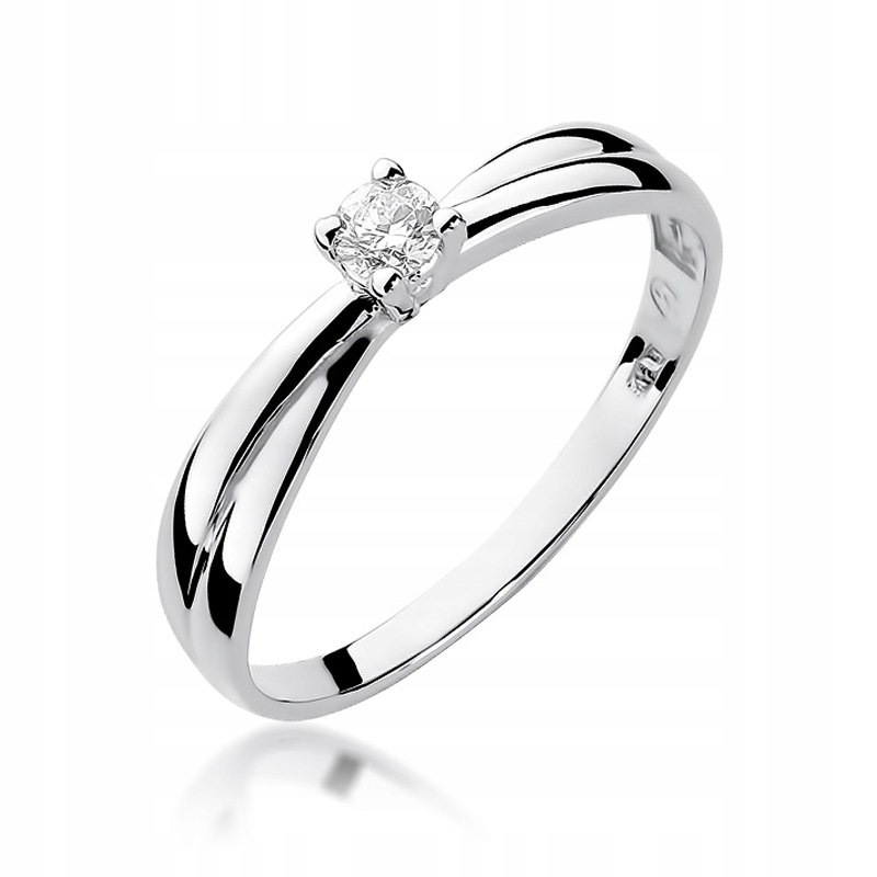 

Pierścionek z brylantem 0,08 ct białe złoto 0,585