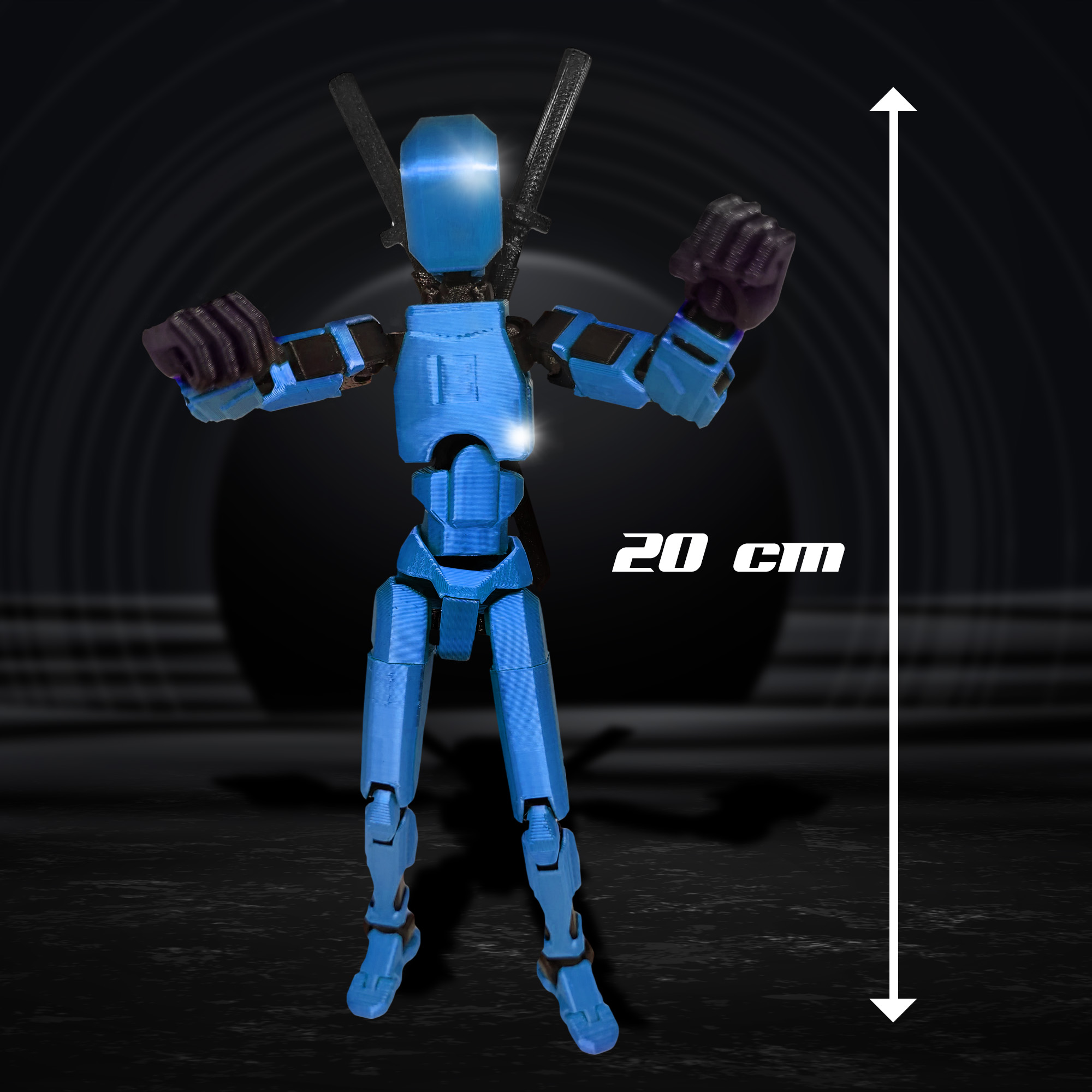 Robot Mini Figurka ruchoma Maxi Legendy Kolekcjonerska 20cm NIEBIESKA Marka inna