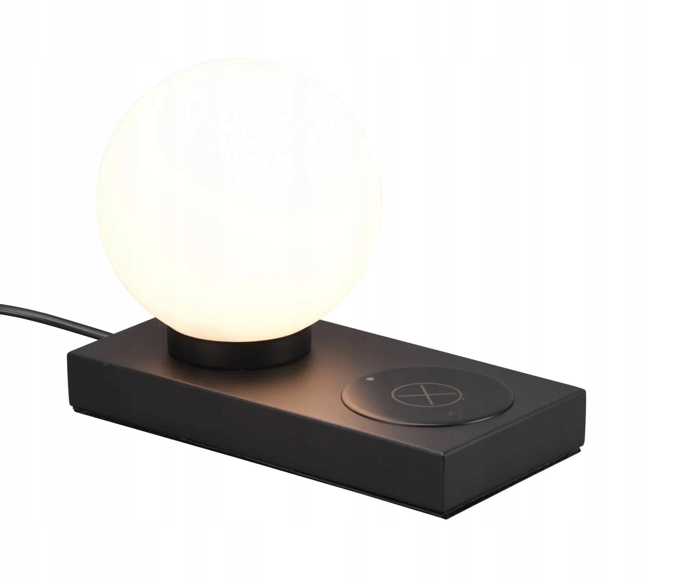 Elegantná stolová lampa Chloe čierna s indukčnou nabíjačkou Rl
