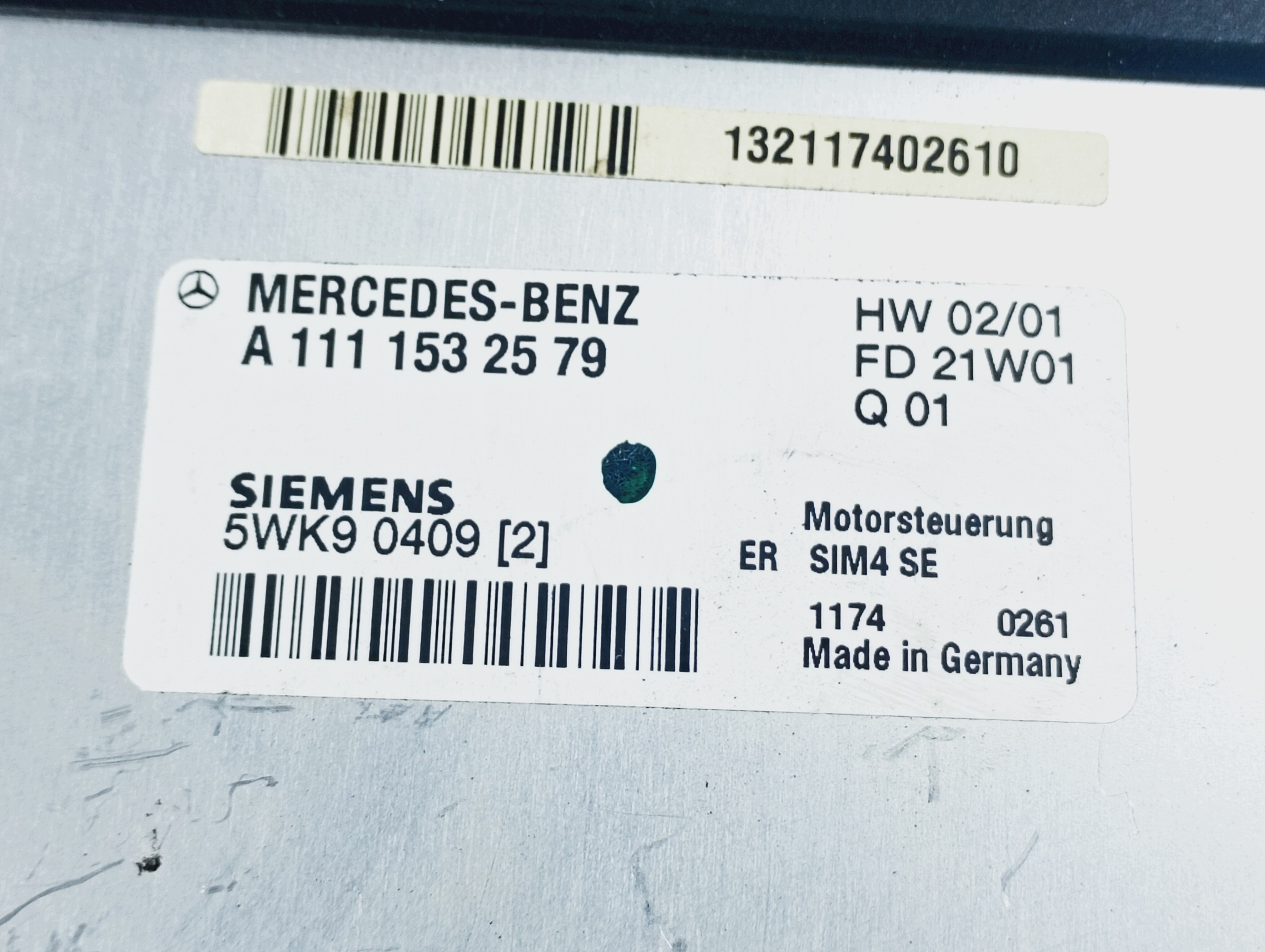 computer control unit of the engine OE A1111532579 Mercedes W203 00-02