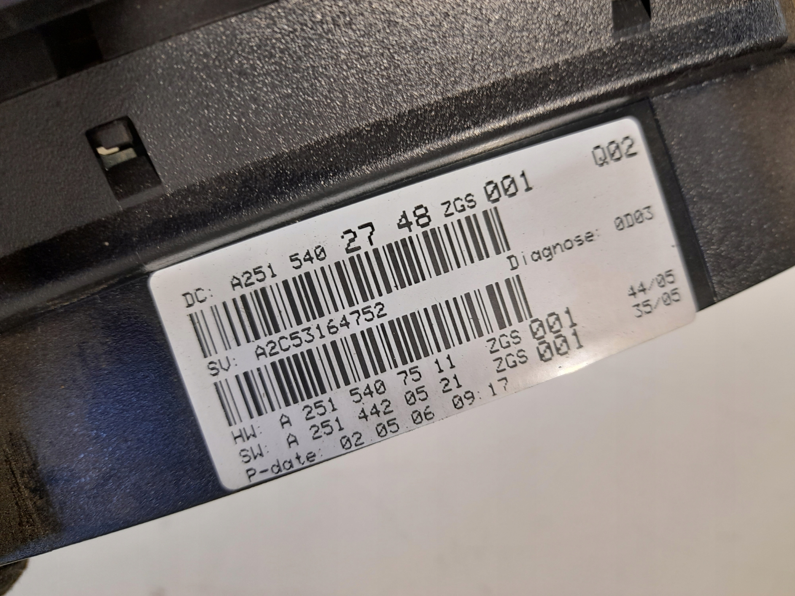 MERCEDES W251 dials dials 2515402748