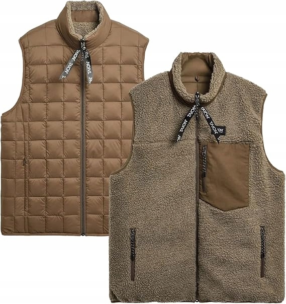 Dvoustranná péřová vesta 800 Hnědá Taion Bezrekawnik Unisex R.xl