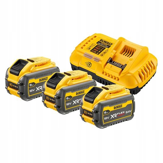 DeWalt DCB118X3 sada 3 baterií DCB547 Flexvolt 54V/3Ah, 18V/9Ah nabíječka