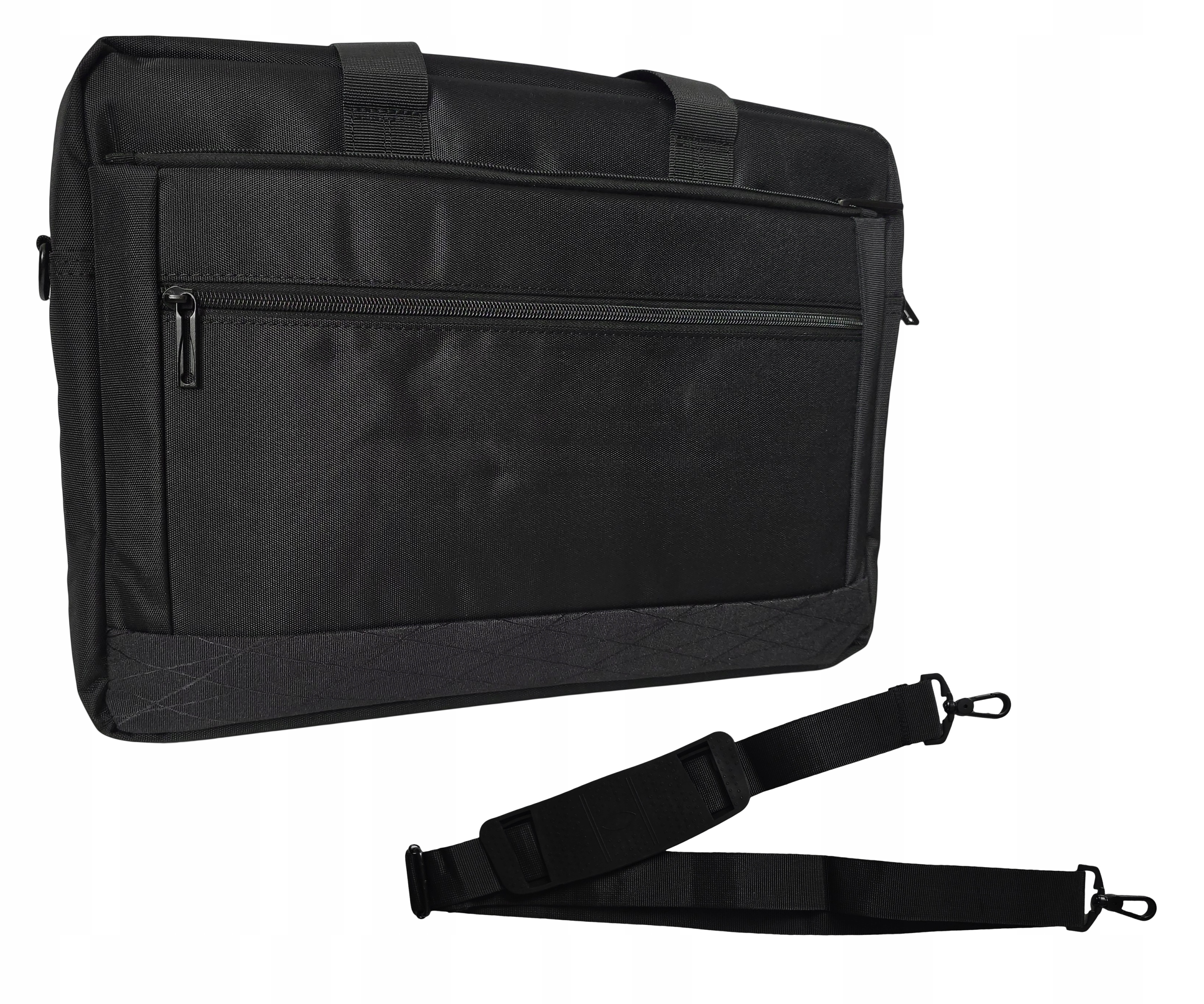 TORBA NA LAPTOP NOTEBOOK 14 15 16 17 NA RAMIĘ STYLOWA CZARNA WYGODNA DUŻA