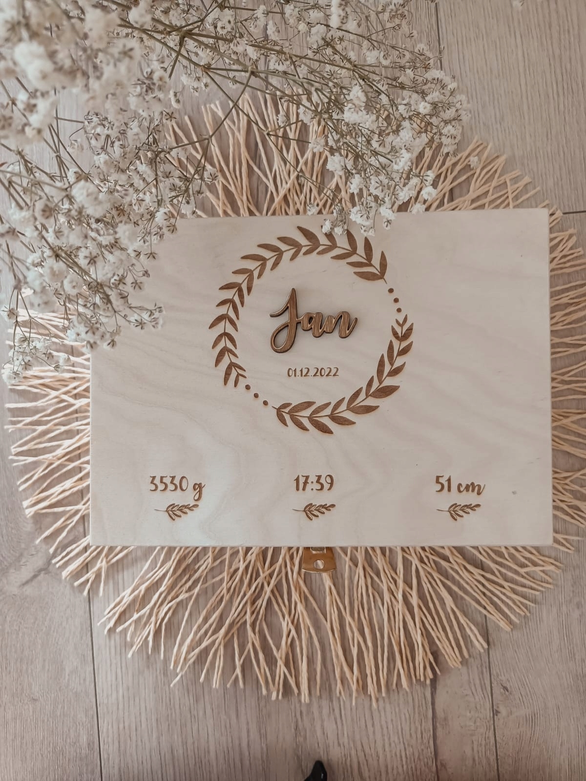 Personalizovaná krabička/krabička dřevěná Metryčka