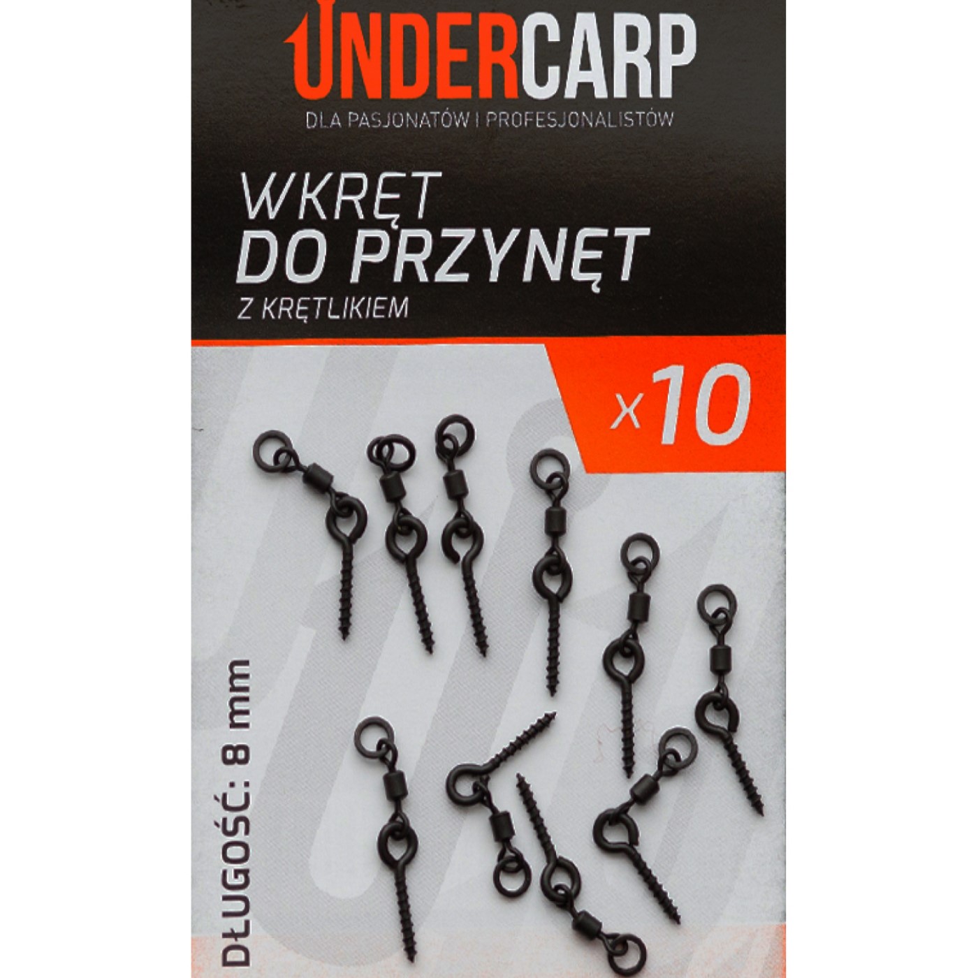 Wkręt do przynęt z krętlikiem 8 mm Undercarp