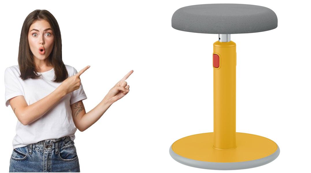 Ergonomiczny stołek Leitz Ergo Cosy żółty