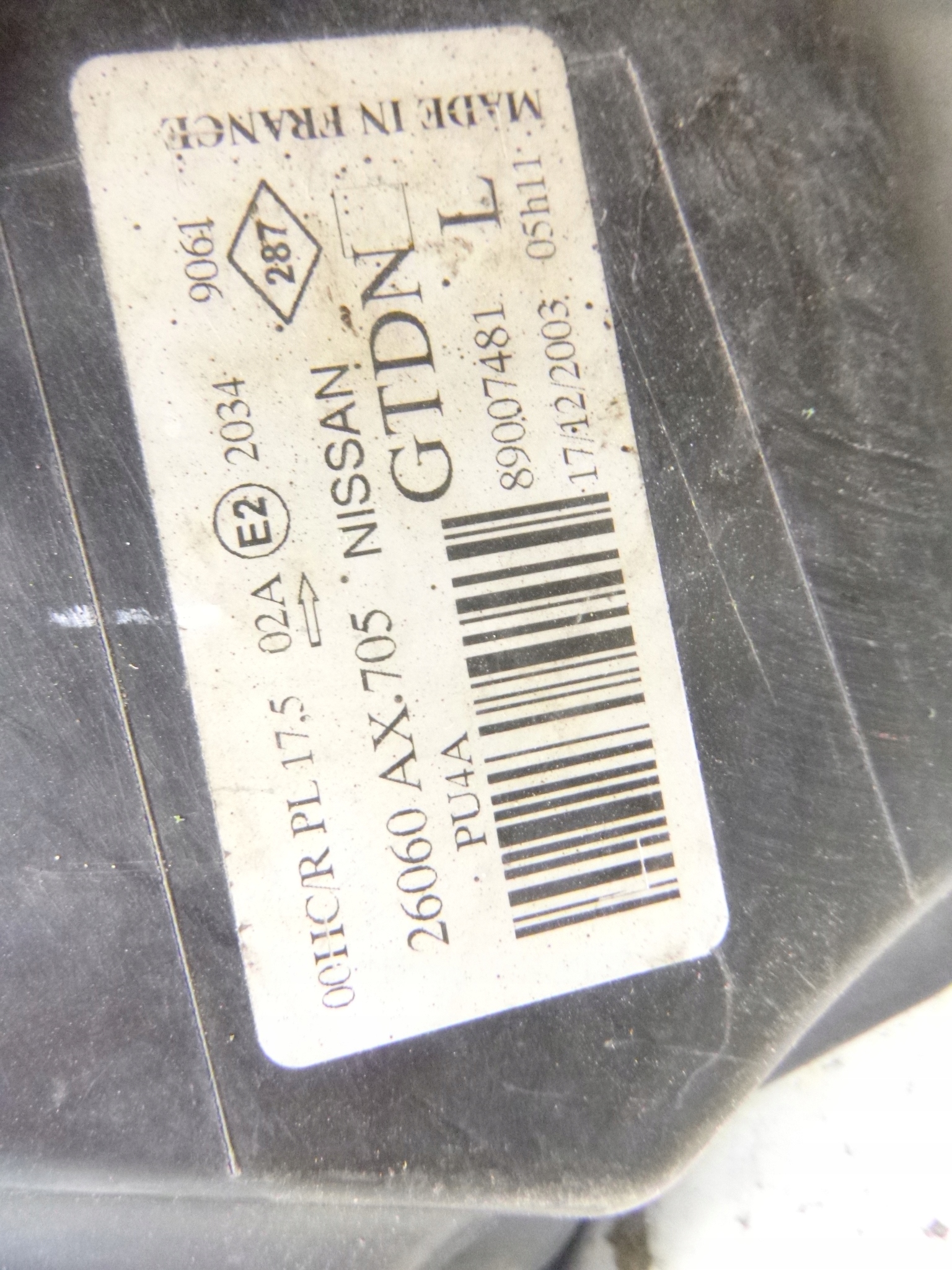light front left Nissan Micra K12 2004r. 89007481