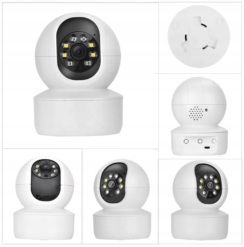 Kamera Wewnętrzna Obrotowa IP 2MP WIFI Monitoring App iCSee Kolor biały