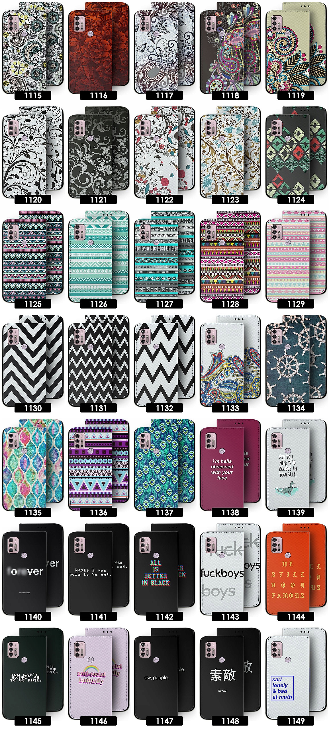 ETUI NAJŁADNIEJSZE DO MOTOROLA MOTO G10 G30 WZORY Typ etui z klapką