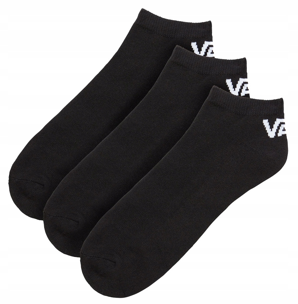 

6 Par Vans Skarpetki Stopki Czarne 42,5/47
