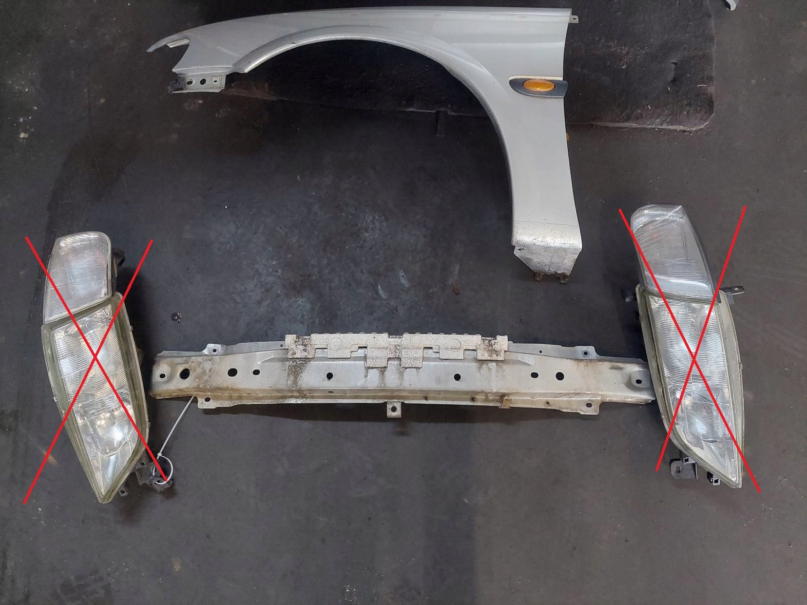 complete front bonnet bumper fender OPEL VECTRA B Z138