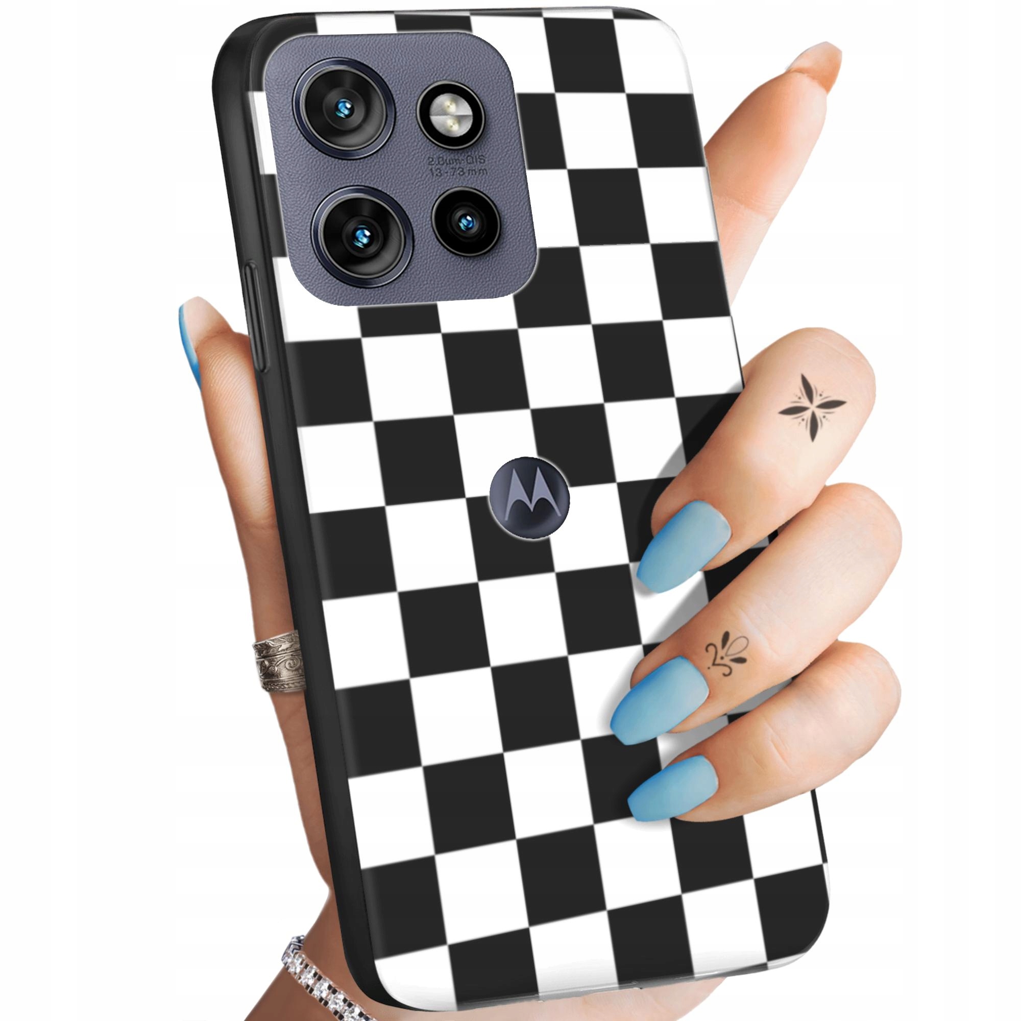 Etui Matowe Do Motorola Edge 50 Neo Thinkphone 25 Biały Czarny Case