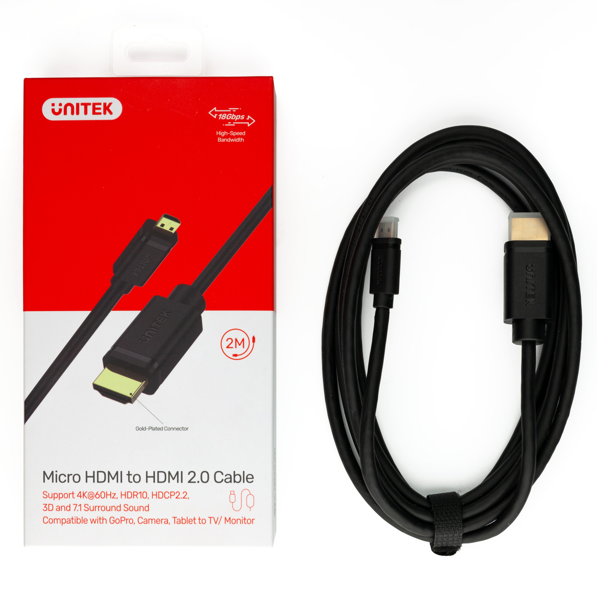 Kabel Unitek Y-C182 HDMI - micro HDMI 2 m Kod producenta Y-C182