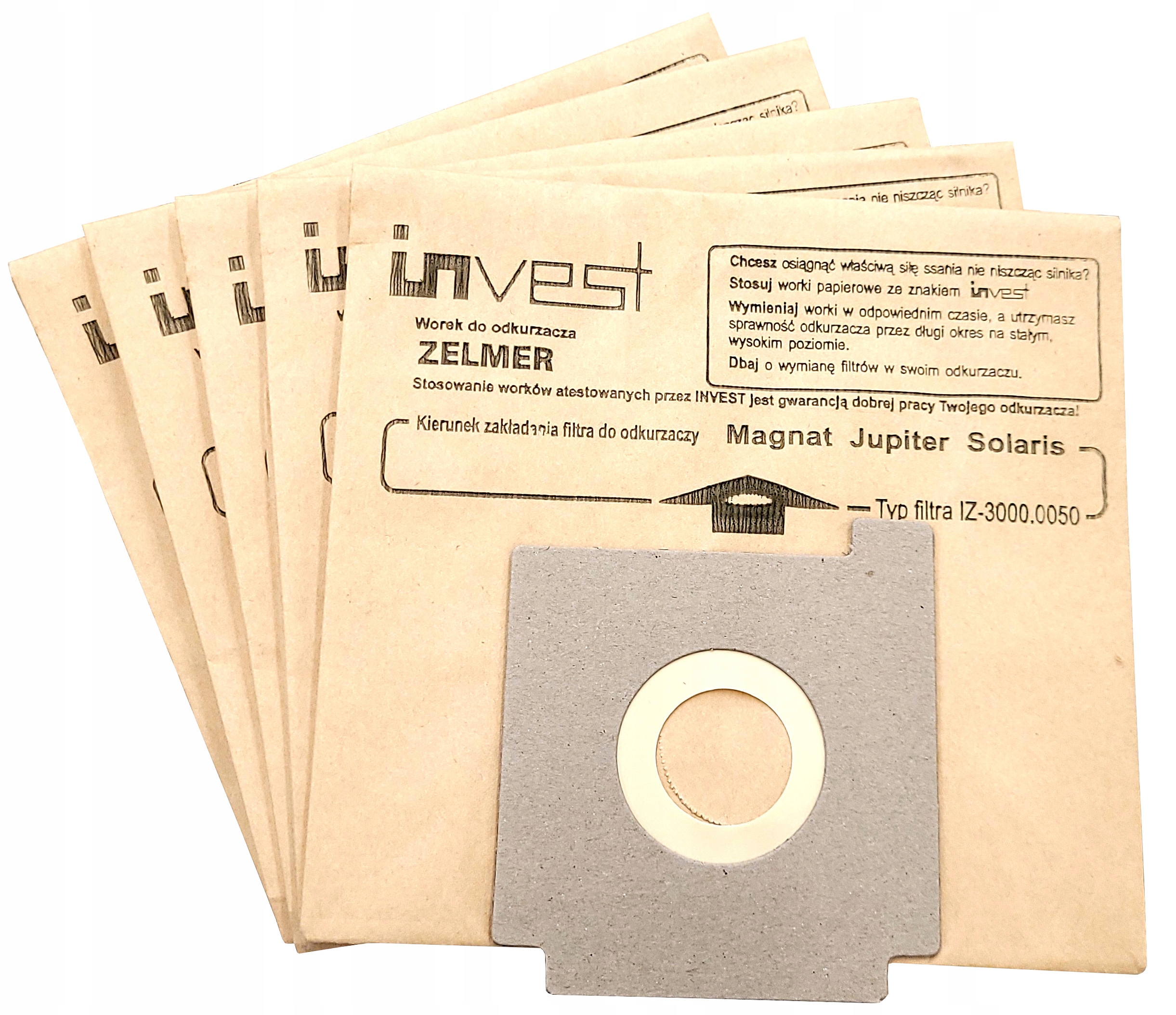 Worki do odkurzacza Zelmer Jupiter Solaris Solarsi Twix 5szt. eko