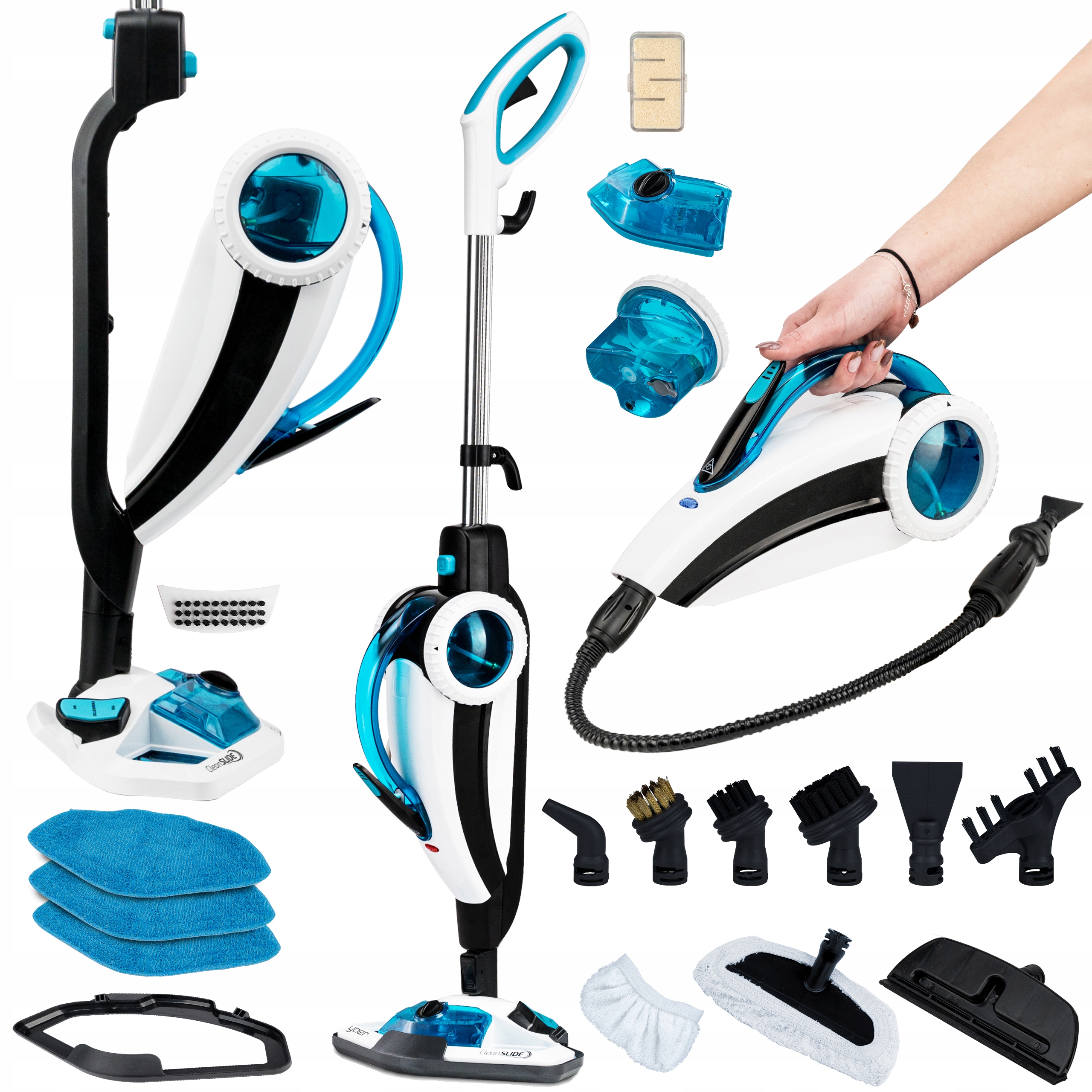 

Mop parowy +dozownik Płynu +Myjka Parowa Yoer 18w1