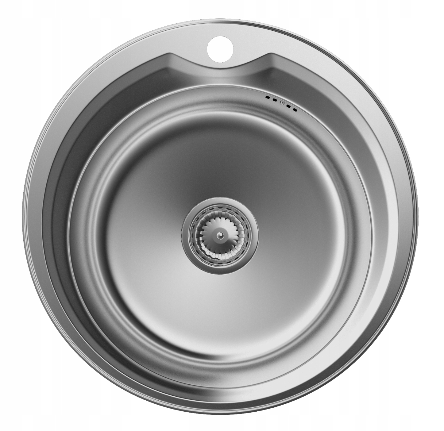 Ocelový Dřez Kulatý 1 Kom, Satén APULIA51