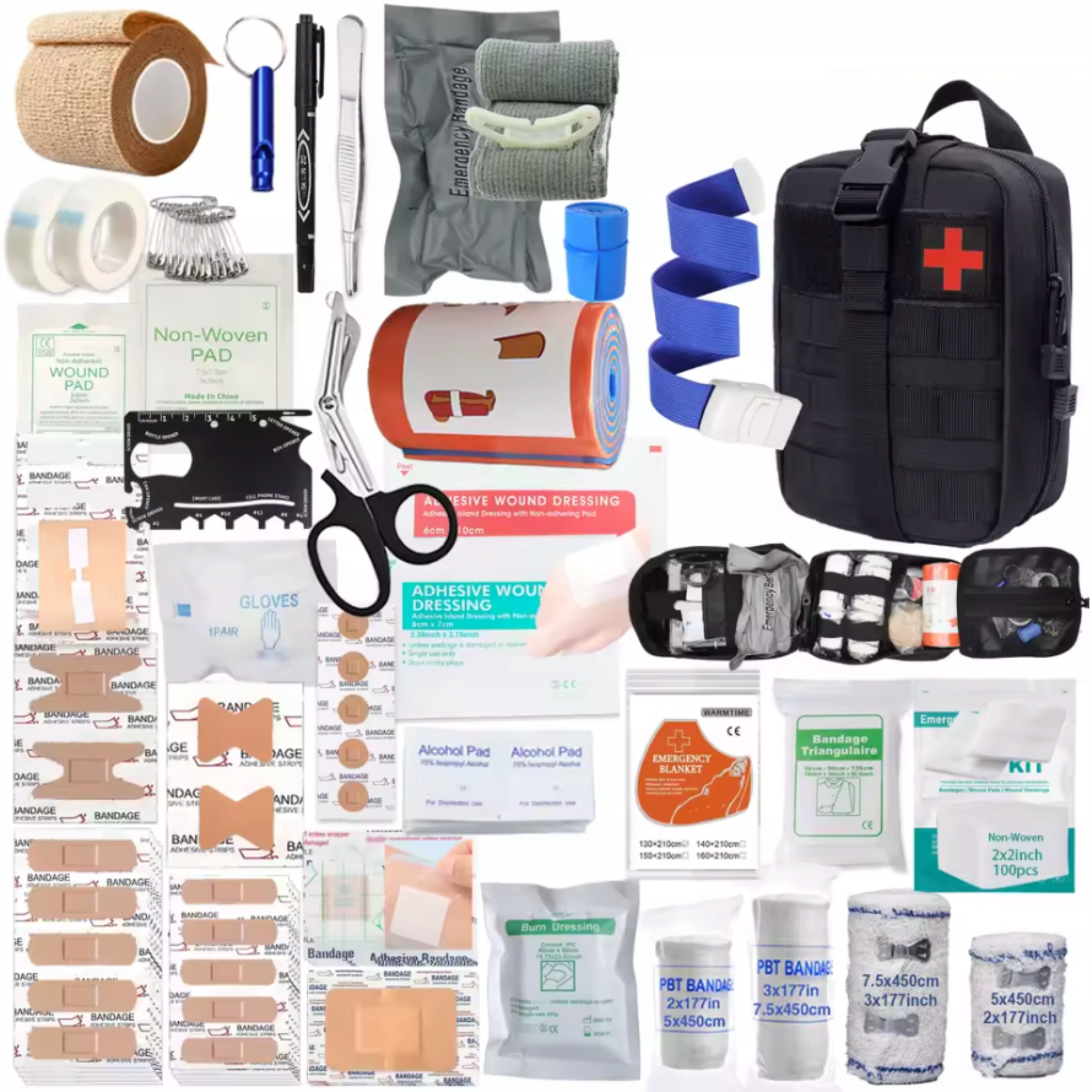 Taktická lékárnička s vybavením Survival Vojenská lékařská 379 El