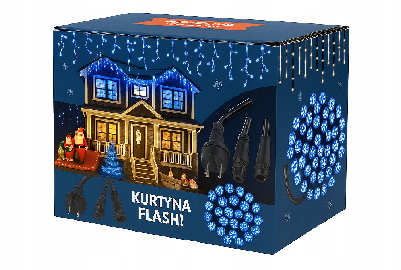 Led svetelná clona 440 Cencúle Modrá Flash Vonkajšia IP44 31,7 m