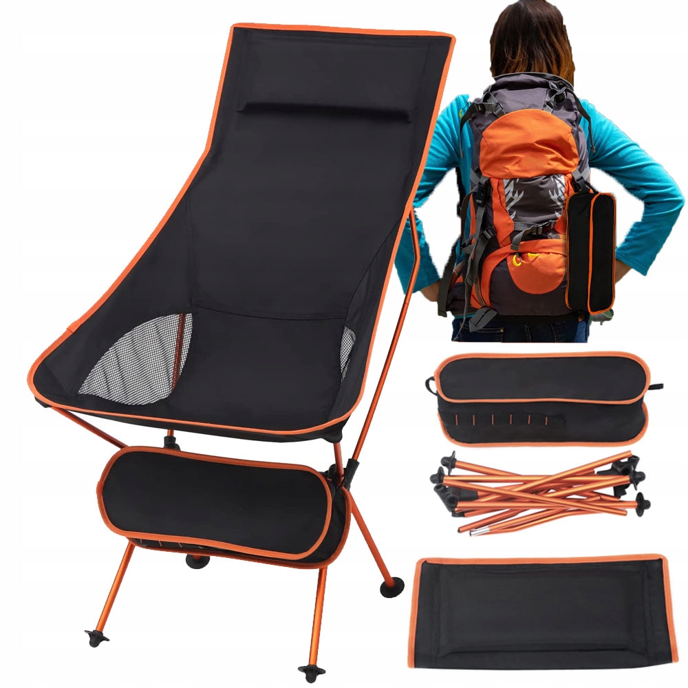 Turistické křeslo kempingové křeslo s vysokým opěradlem, pevné, max 150 kg