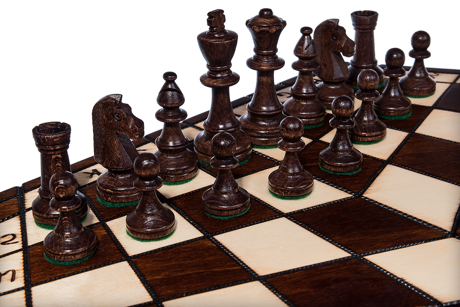 SZACHY DLA TRZECH DREWNIANE DUŻE 46cm zestaw gra planszowa szachownica +48f Stan opakowania oryginalne