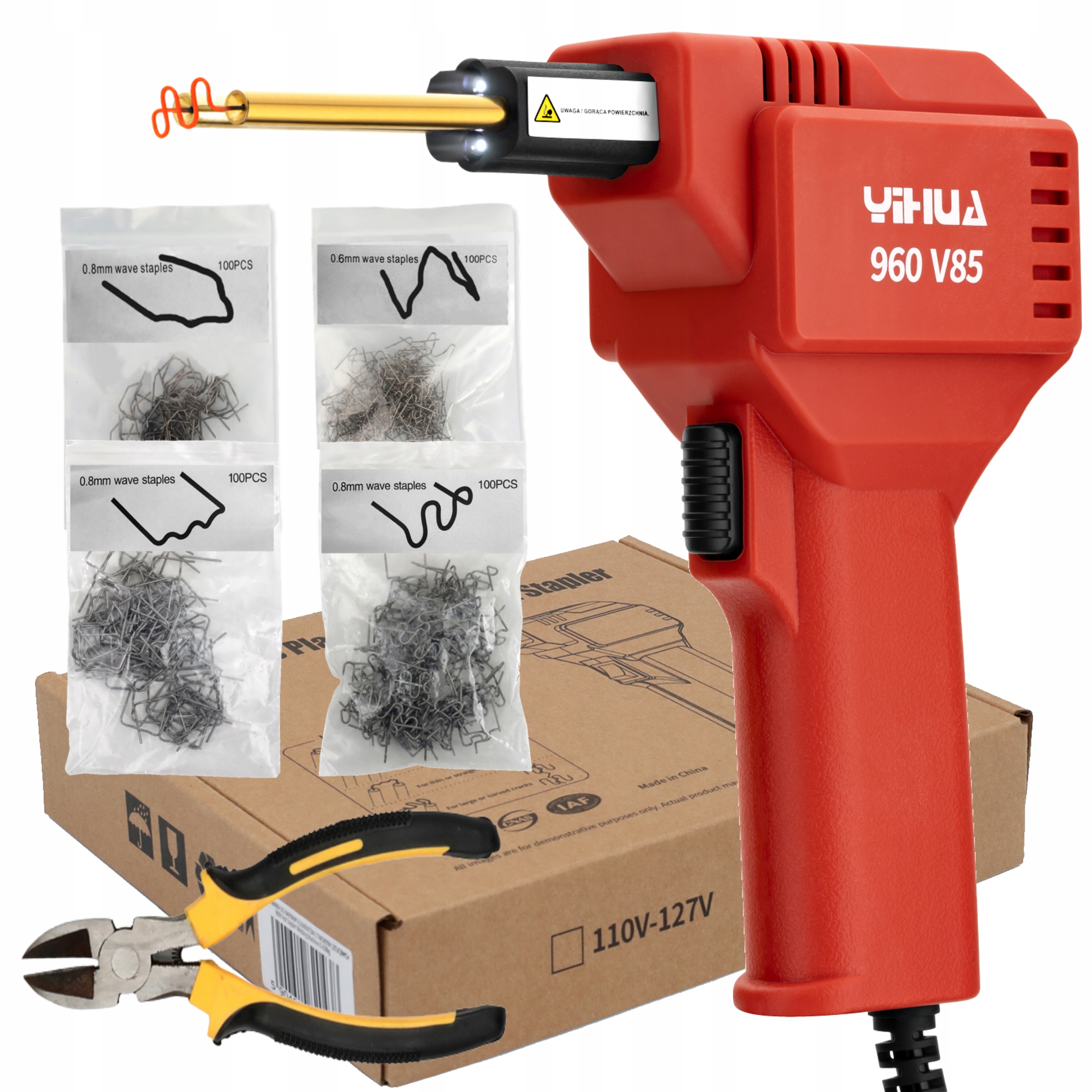 PROFESJONALNA SPAWARKA do PLASTIKU i ZSZYWARKA do PLASTIKU ZGRZEWARKA 852D+ Marka Yihua