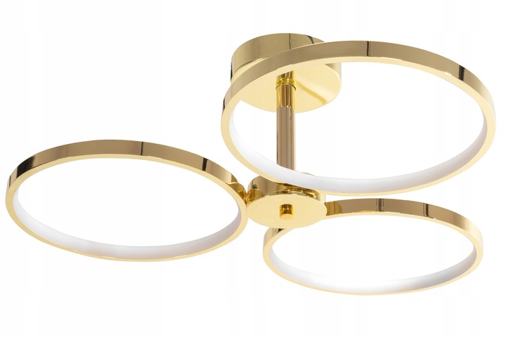Závesná lampa do obývacej izby spálne stropná Led Gold Ring zlatá App993