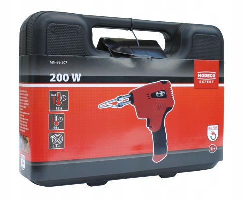 Lutownica transformatorowa 200 W MODECO Zasilanie sieciowe