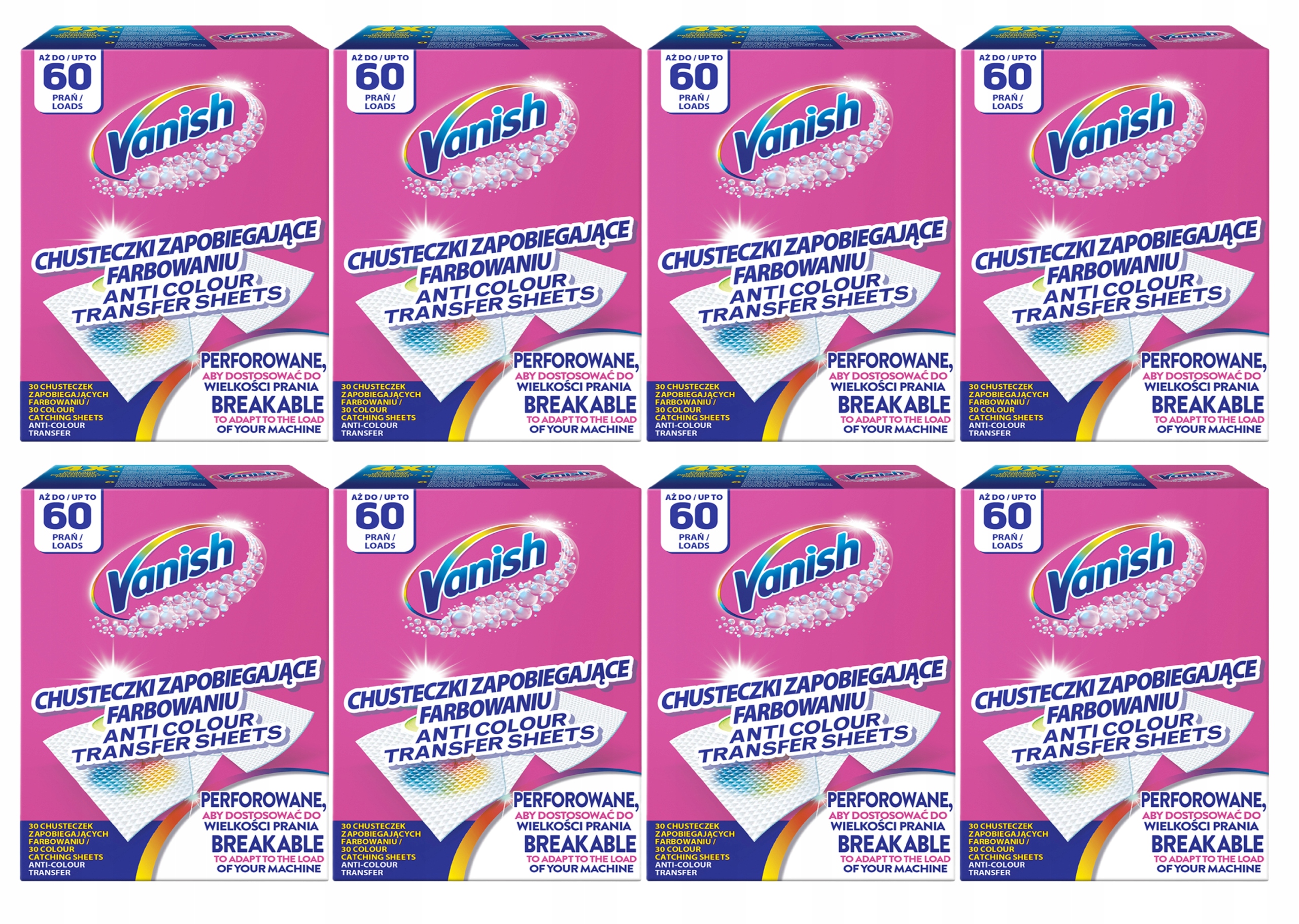 Vanish Color Protect Chusteczki wyłapujące barwnik 8x30 szt.