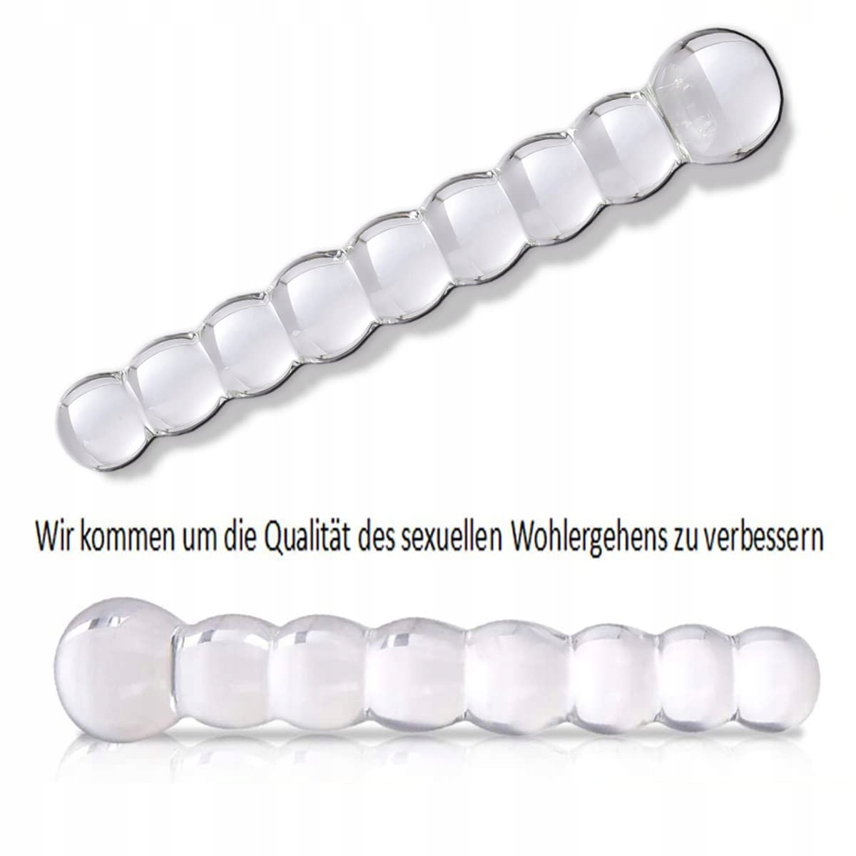WSQIWNI Szklany Dildo Dla Mężczyzn I Kobiet Profesjonalny Design — miniatura 2