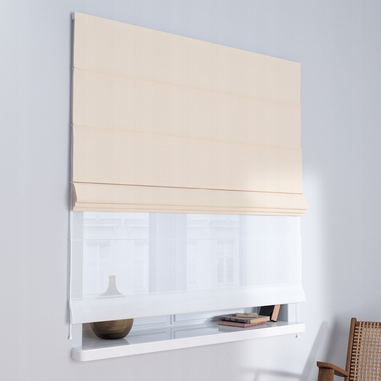 Hotová římská roleta den-noc Duo 120x150 cm béžová