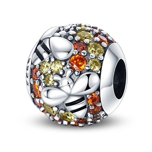 Charms stříbrný přívěsek Ag 925 koule včela zirkony IM0680424CH