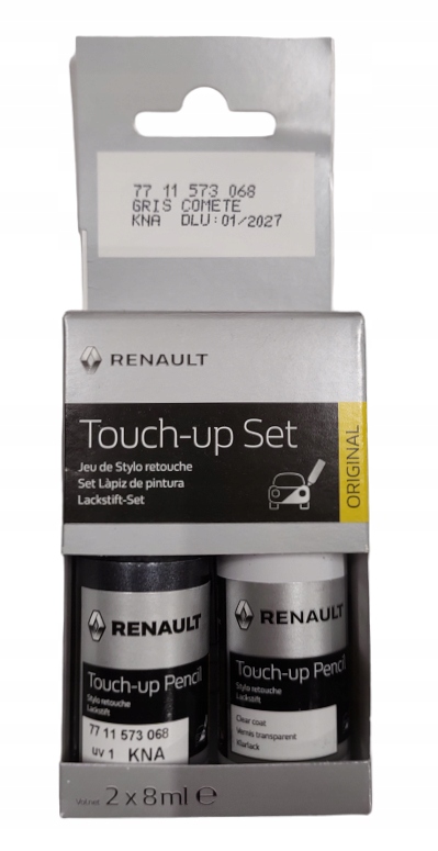 Zaprawka lakiernicza Renault Dacia Kna Tekna szary Gris Comete 2X 8ML