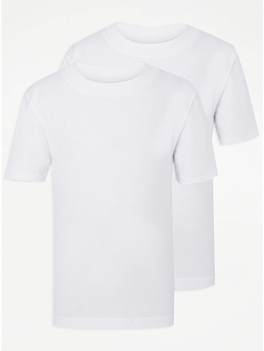 

George 2 pak t-shirt biały gładki 140-146