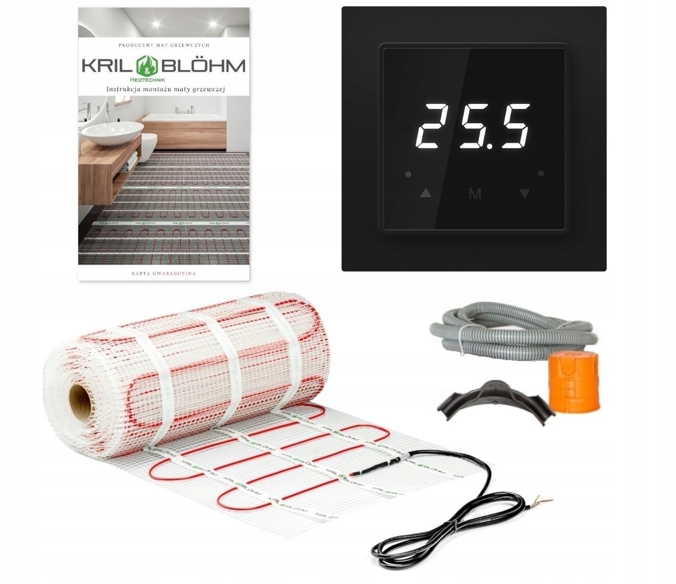 Mata Grzewcza Grzejna Zestaw 150W/M2 8M2/TVT 33 Wifi Czarny
