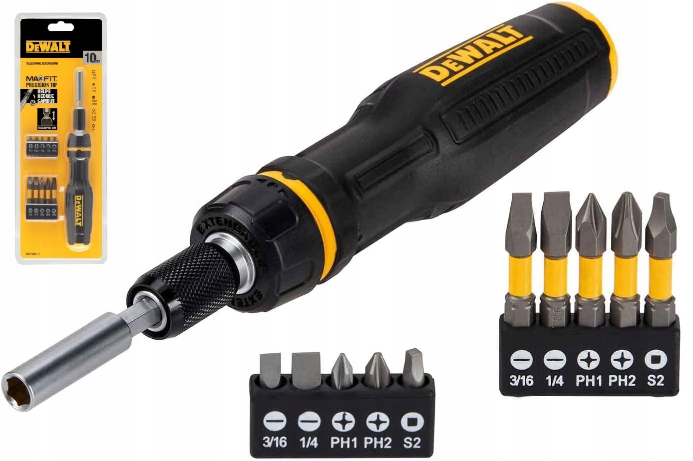 

DeWALT Wkrętak z grzechotką teleskopowy 11el 68001