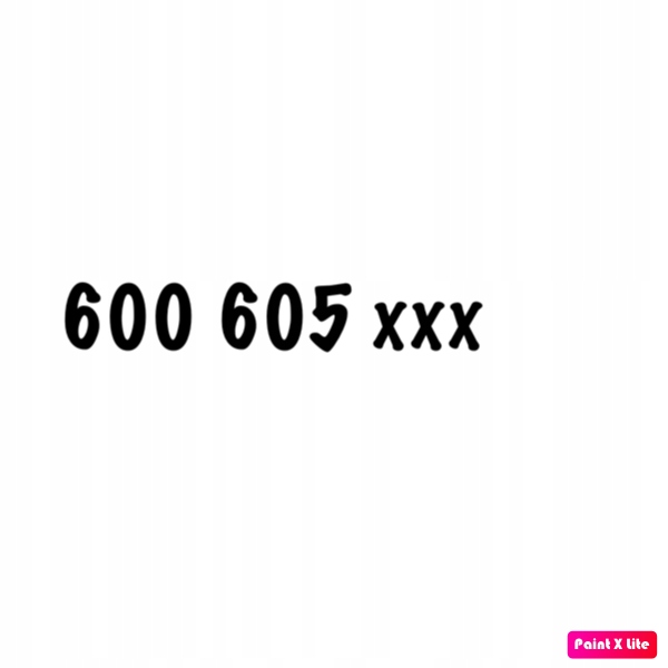 Jednoduché číslo 600 605 xxx