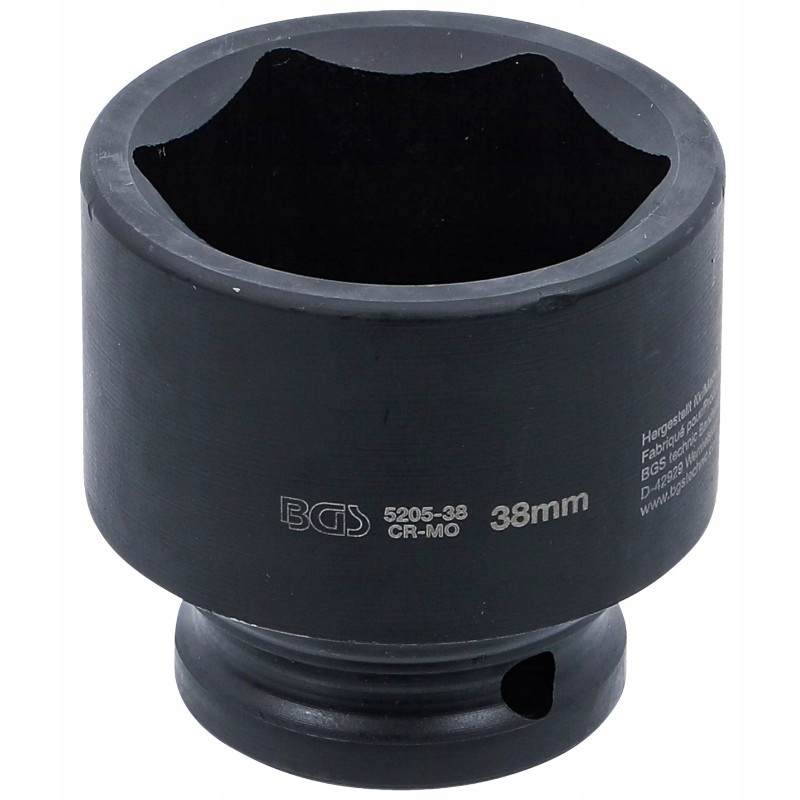 Nasadka udarowa 38mm 6-kąt. 1/2' Mocna, BGS-Germany