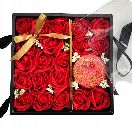 

Kwiaty mydlane pudełko torebka bukiet