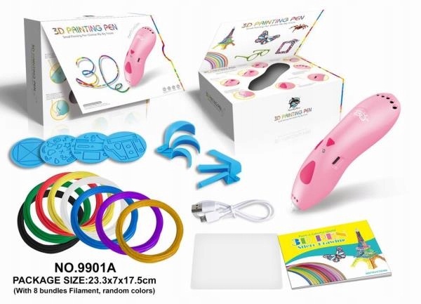 Drukarka DŁUGOPIS 3D Akumulator +Wkłady i Szablony