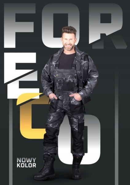 Bluza robocza męska FORECO w kolorze MORO mocna i solidna kurtka r. L Model FORECO-J