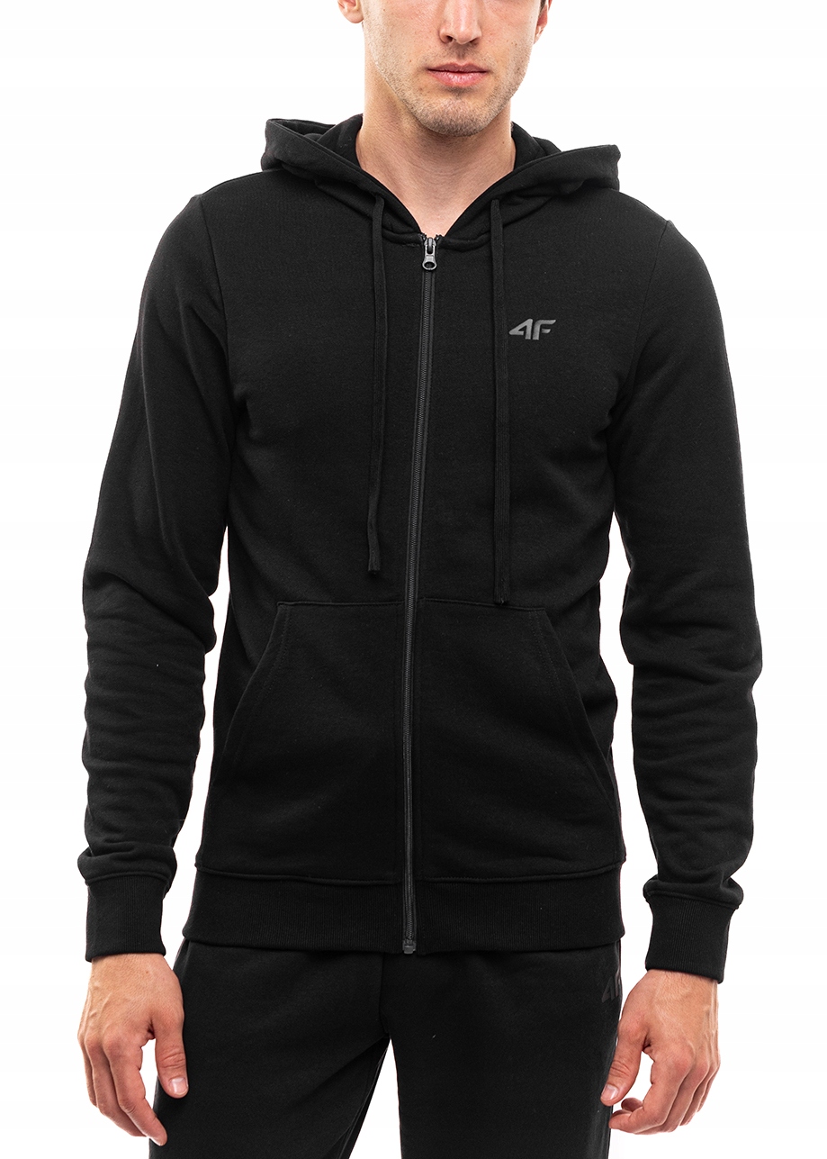 Pánská Rozepínací mikina 4F Sportovní tepláková s kapucí Bavlněná vel S