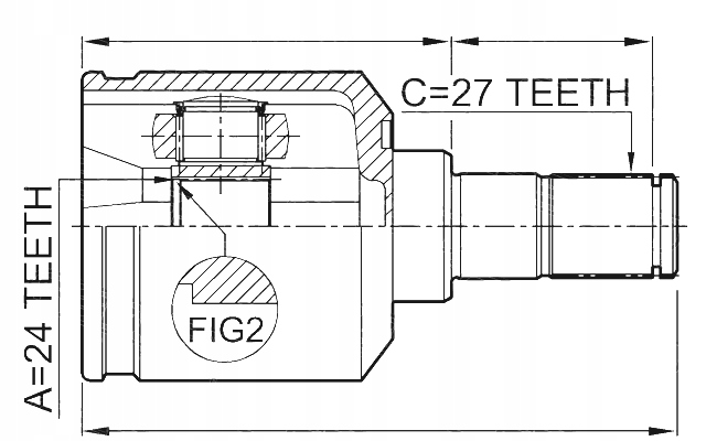 ШРУС WEWNETRZNY KIA SPECTRA 00-