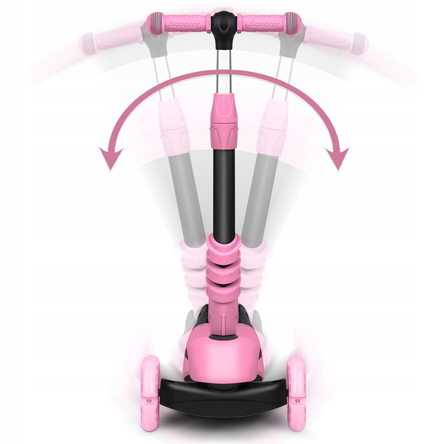 HULAJNOGA BALANSOWA JEŹDZIK TRÓJKOŁOWA LED RÓŻOWA Marka bez marki