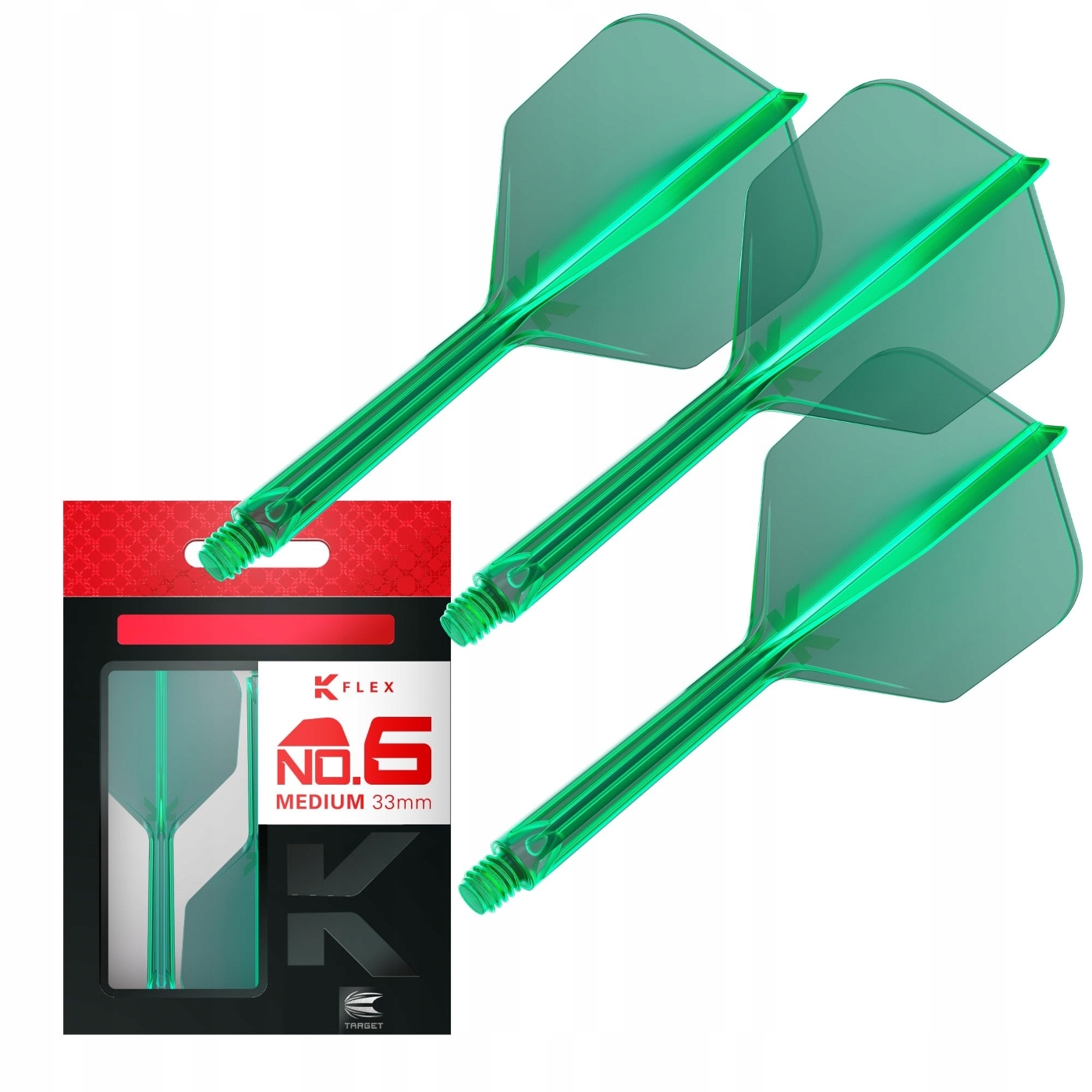 Target Darts K Flex Lotki i Shafty No.6 33mm Zielone
