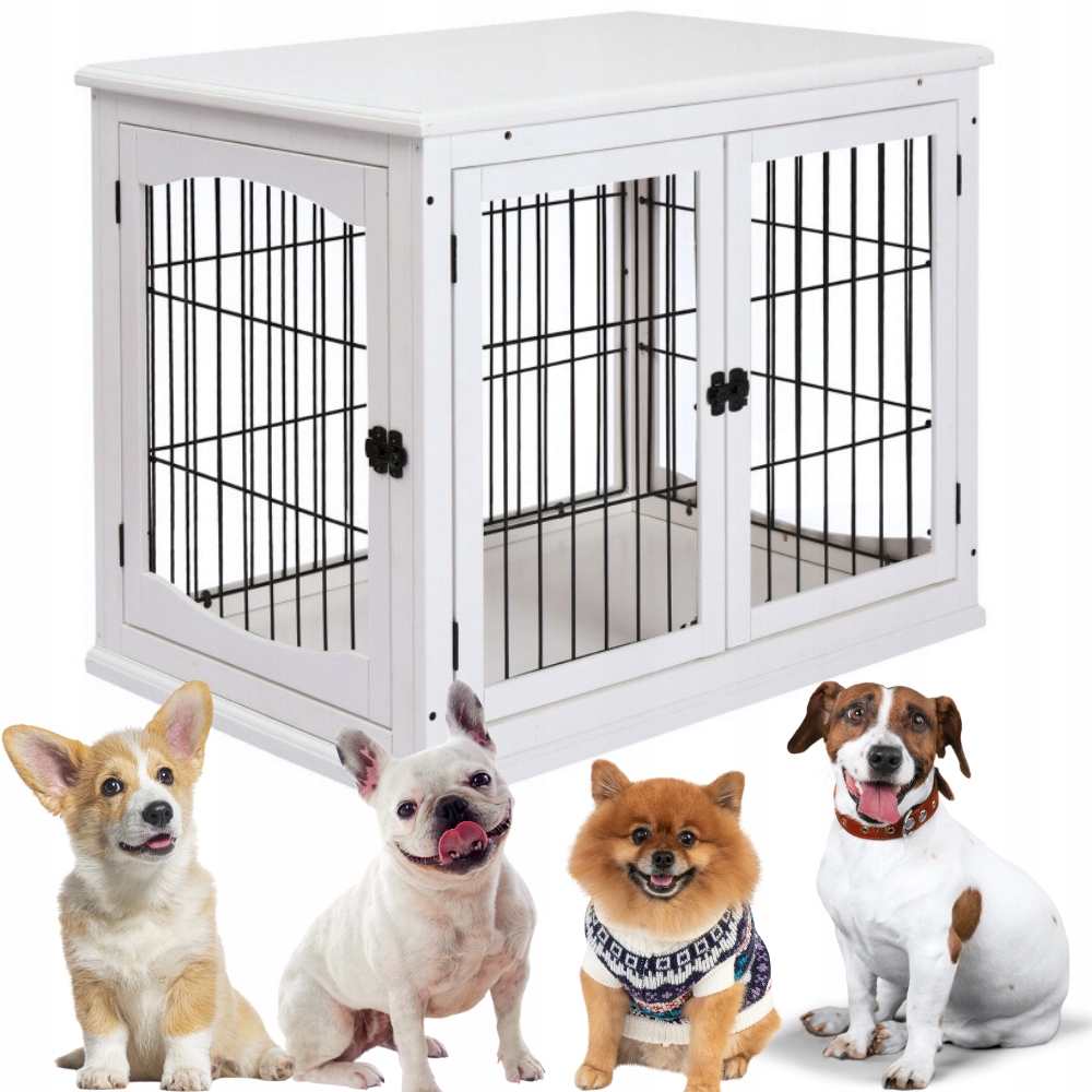 Kojec dla Psa Klatka do domu L Drewniana Oh!Dog Buda 80x58x66.5cm Szafka