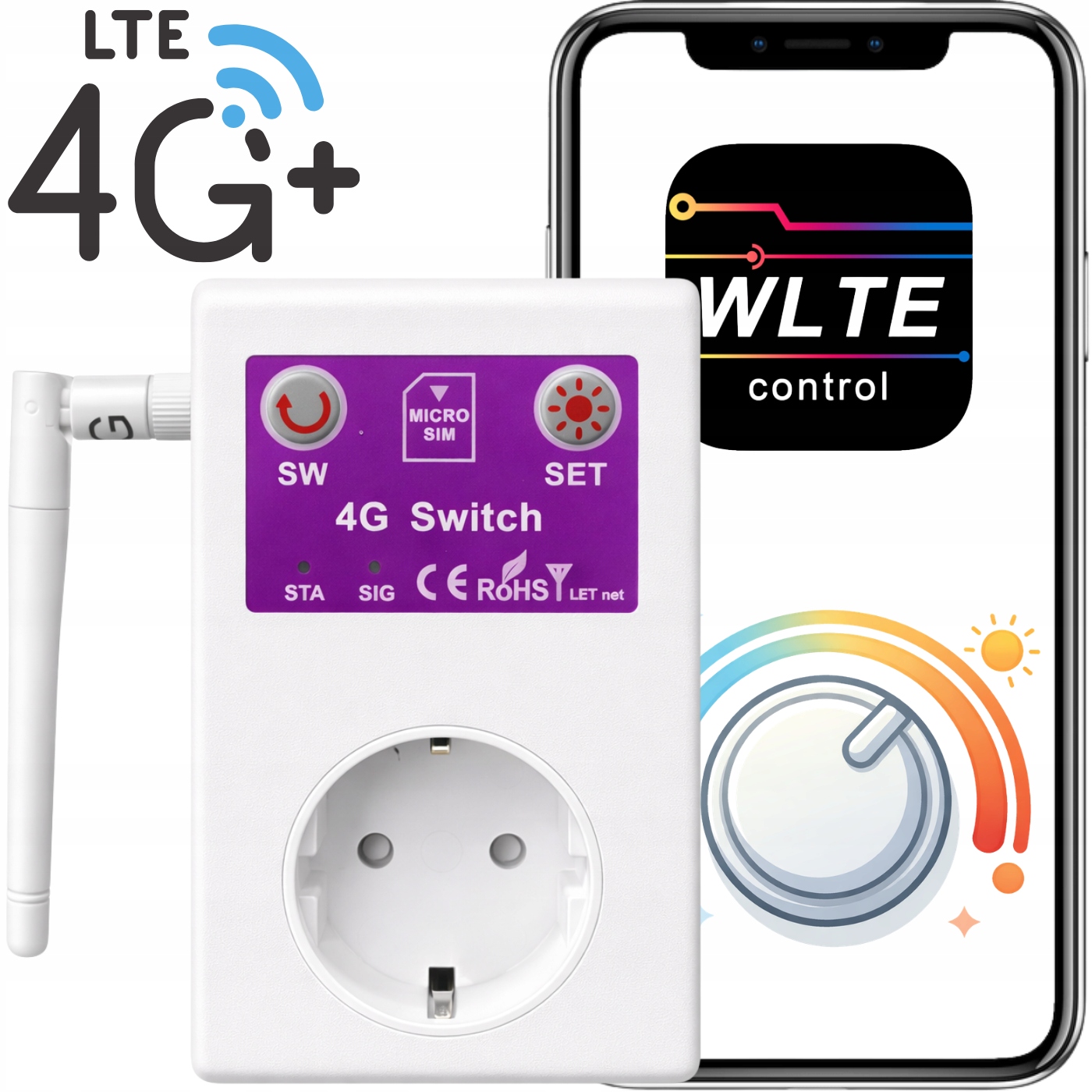 Inteligentná Zásuvka Programátor Časový Spínač Brán Smart 4G Gsm