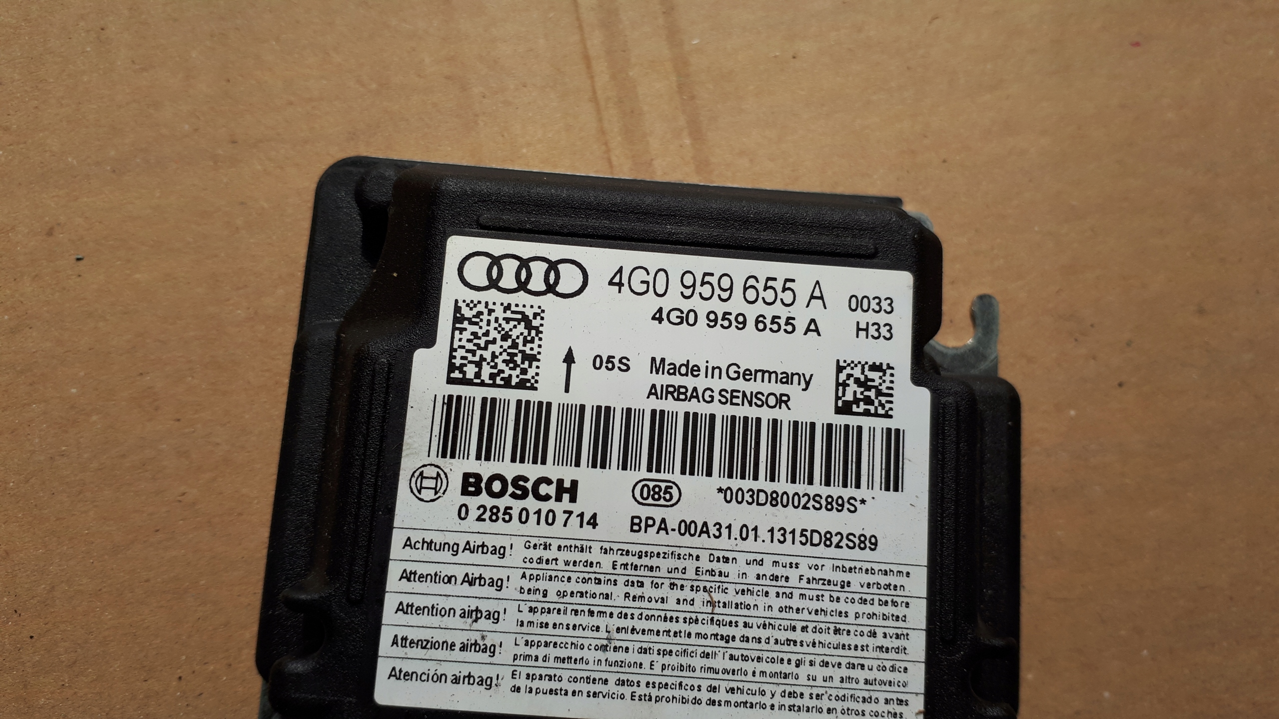 S7 4G A7 module SENSOR airbag 4G0959655A A6 C7 S6