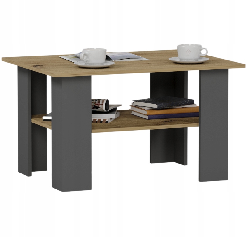 ŁAWA STOLIK KAWOWY STÓŁ A-1 ARTISAN MIX ANTRACYT